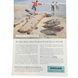 Vintage 1957 Sinclair Oil The Outer Banks Ad Advertisement